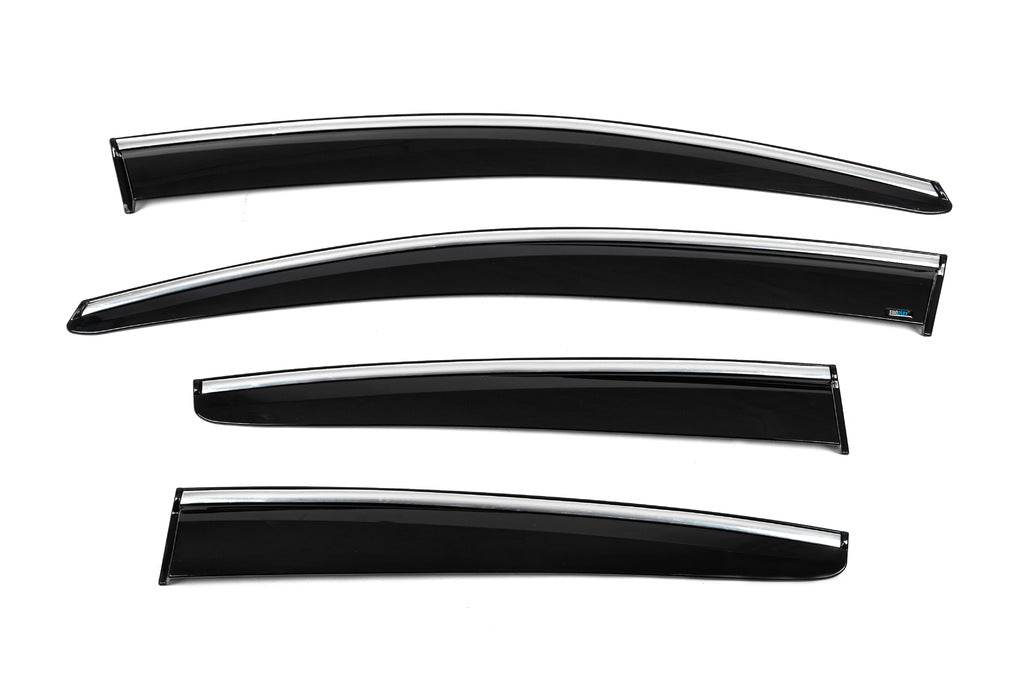 Windshields with chrome HB/Sedan (4 pcs, Sunplex Chrome) for Ford Focus III 2011-2017 - Reelken Auto