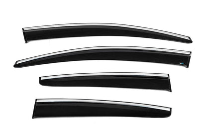 Windshields with chrome HB/Sedan (4 pcs, Sunplex Chrome) for Ford Focus III 2011-2017 - Reelken Auto