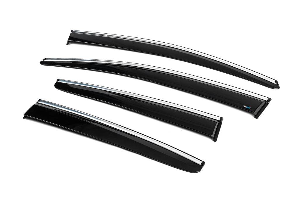 Windshields with chrome HB/Sedan (4 pcs, Sunplex Chrome) for Ford Focus III 2011-2017 - Reelken Auto