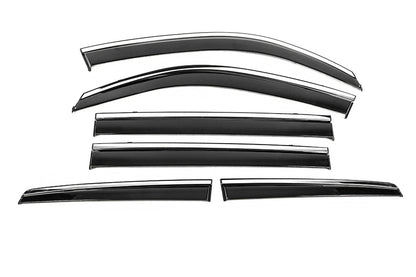 Window Deflectors with Chrome Trim Niken Luxury (6 pcs) for Toyota Land Cruiser 200 2007-2021 - image 2