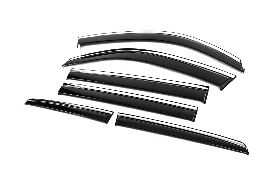 Window Deflectors with Chrome Trim Niken Luxury (2008-2015, 6 pcs) for Lexus LX570/450d 2008-2022 - image 4