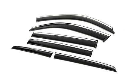 Window Deflectors with Chrome Trim Niken Luxury (2008-2015, 6 pcs) for Lexus LX570/450d 2008-2022 - image 4