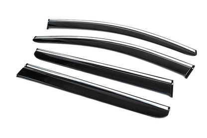 Windshields with chrome (4 pcs, Sunplex Chrome) for Ford Courier 2014-2023 - Reelken Auto