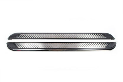 Lateral platforms Maydos V2 (2 PCs., aluminium ↗ stainless) for Lifan X60 - Reelken Auto