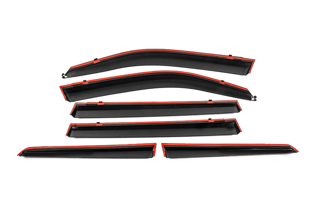 Window Deflectors with Chrome Trim Niken Luxury (2008-2015, 6 pcs) for Lexus LX570/450d 2008-2022 - image 5