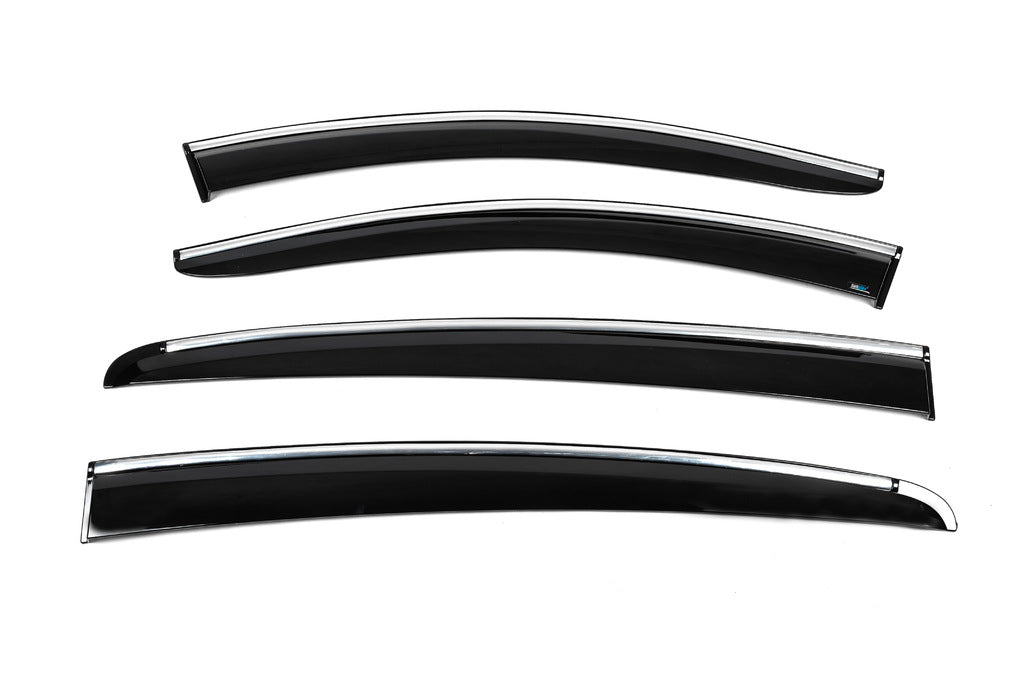 Window Deflectors with Chrome Trim HB/SD (4 pcs, Sunplex Chrome) for Ford Focus IV 2018- - image 4