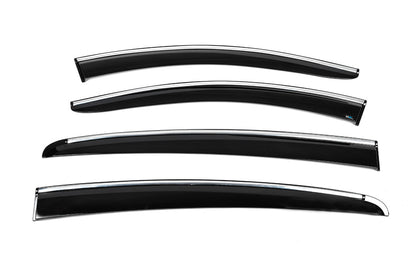 Window Deflectors with Chrome Trim HB/SD (4 pcs, Sunplex Chrome) for Ford Focus IV 2018- - image 4