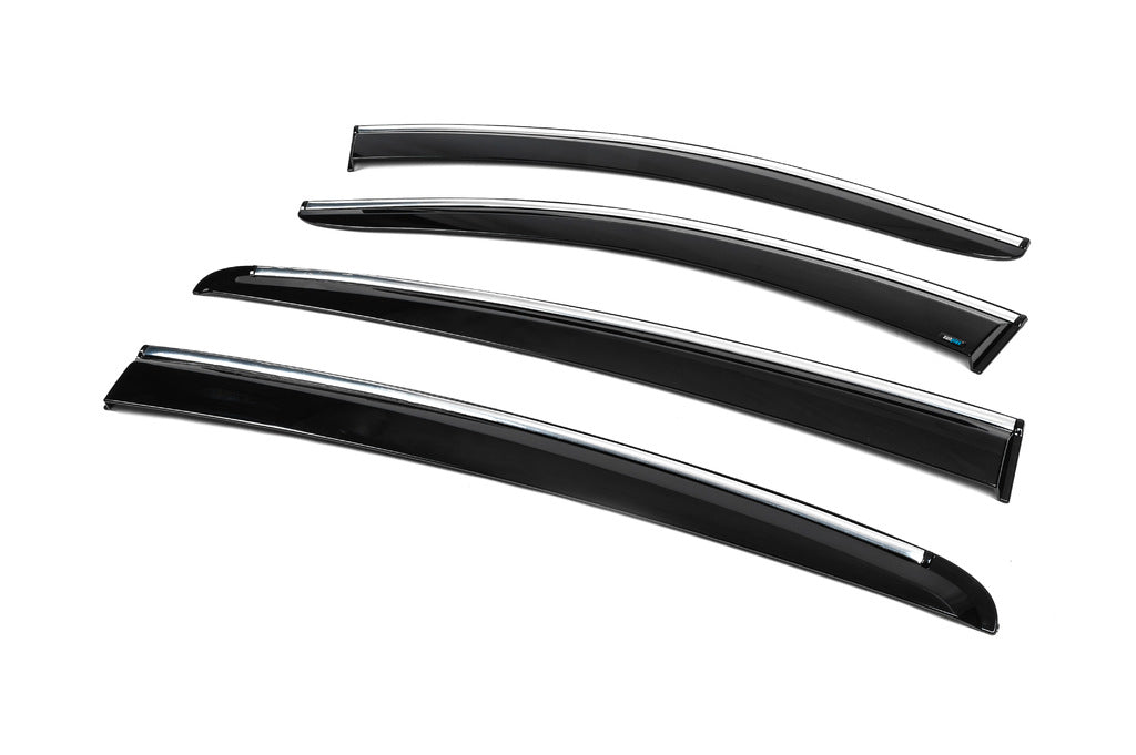 Window Deflectors with Chrome Trim HB/SD (4 pcs, Sunplex Chrome) for Ford Focus IV 2018- - image 3