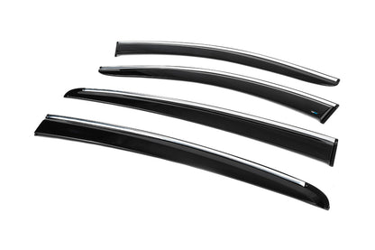 Window Deflectors with Chrome Trim HB/SD (4 pcs, Sunplex Chrome) for Ford Focus IV 2018- - image 3