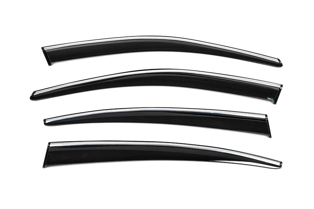 Windshields with chrome (4 pcs, Sunplex Chrome) for Fiat Tipo 2016↗ year - Reelken Auto