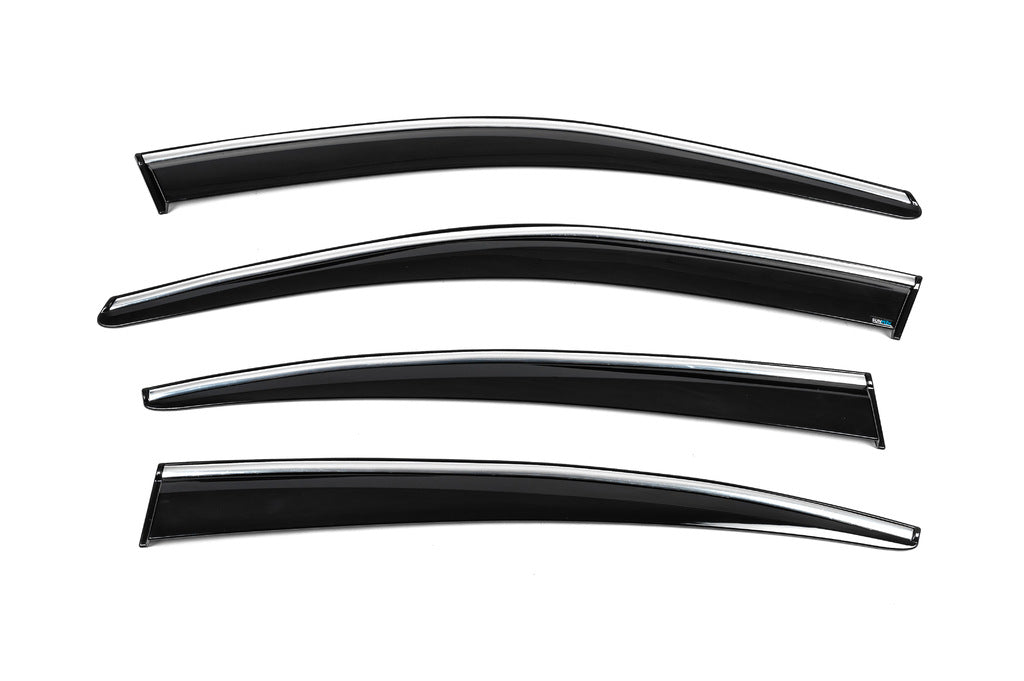 Window Deflectors with Chrome Trim (4 pcs, Sunplex Chrome) for Fiat Tipo 2016- - image 6