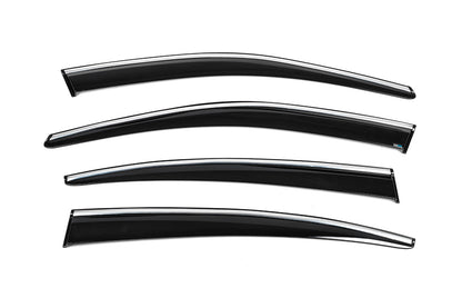 Window Deflectors with Chrome Trim (4 pcs, Sunplex Chrome) for Fiat Tipo 2016- - image 6