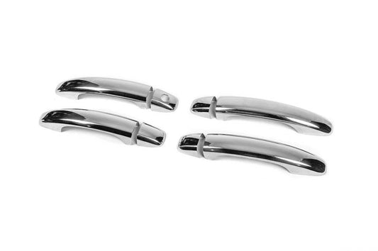 Handle covers without buttons (4 pcs., stainless steel) for Audi Q5 2008-2017 - Reelken Auto