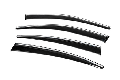 Windshields with chrome (4 pcs, Sunplex Chrome) for Fiat Tipo 2016↗ year - Reelken Auto