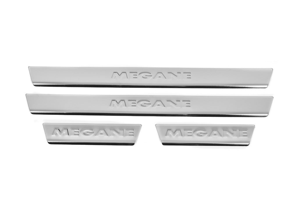 Carmos V2 Stainless Steel Door Sill Protectors (4 pcs) for Renault Megane IV 2016-2025 - image 1