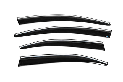 Window Deflectors with Chrome Trim (4 pcs, Sunplex Chrome) for Peugeot 301 2012- - image 9