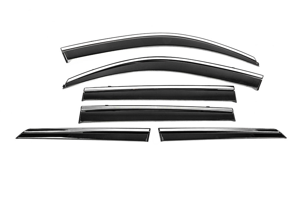 Window Deflectors with Chrome Trim Niken Luxury (6 pcs) for Lexus GX460 2009-2023 - image 3