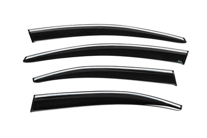 Windshields with chrome (4 pcs, Sunplex Chrome) for Citroen C-Elysee - Reelken Auto