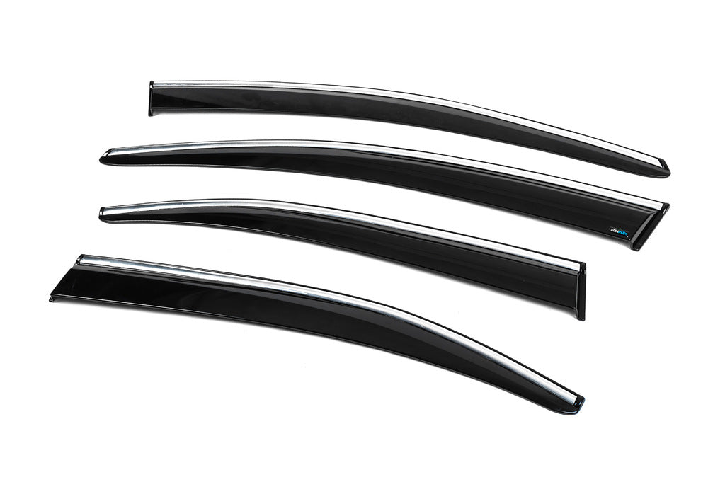 Window Deflectors with Chrome Trim (4 pcs, Sunplex Chrome) for Peugeot 301 2012- - image 10