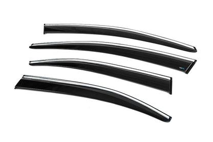 Windshields with chrome (4 pcs, Sunplex Chrome) for Citroen C-Elysee - Reelken Auto