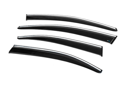 Window Deflectors with Chrome Trim (4 pcs, Sunplex Chrome) for Citroen C-Elysee 2013-2022 - image 9