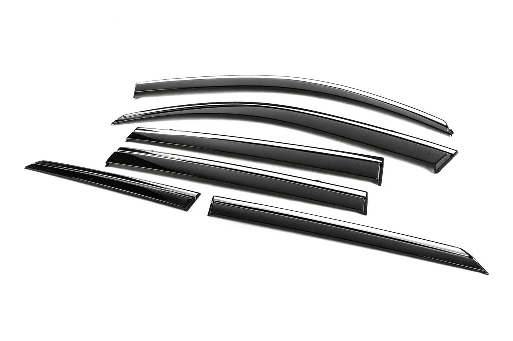 Window Deflectors with Chrome Trim Niken Luxury (6 pcs) for Toyota Land Cruiser Prado 150 2009-2023 - image 3