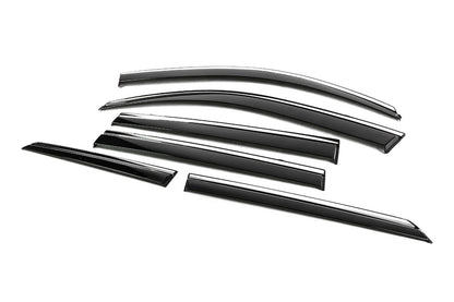 Window Deflectors with Chrome Trim Niken Luxury (6 pcs) for Toyota Land Cruiser Prado 150 2009-2023 - image 3