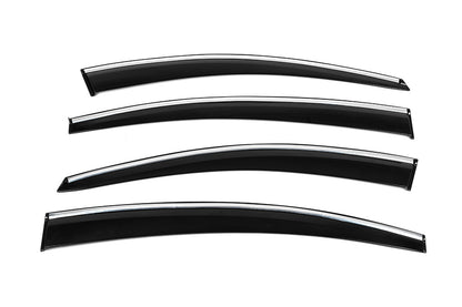 Window Deflectors with Chrome Trim (4 pcs, Sunplex Chrome) for Chevrolet Cruze 2009-2015 - image 5