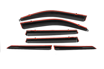 Window Deflectors with Chrome Trim Niken Luxury (6 pcs) for Toyota Land Cruiser Prado 150 2009-2023 - image 4