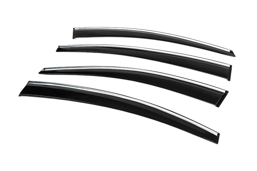 Window Deflectors with Chrome Trim (4 pcs, Sunplex Chrome) for Chevrolet Cruze 2009-2015 - image 6
