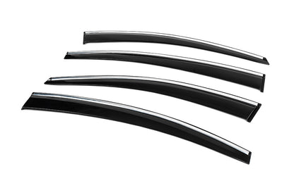 Window Deflectors with Chrome Trim (4 pcs, Sunplex Chrome) for Chevrolet Cruze 2009-2015 - image 6
