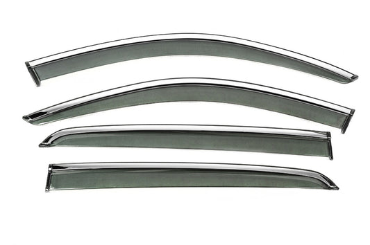 Window Deflectors with Chrome Trim Niken Luxury (4 pcs) for Volvo XC40 2018- - image 2