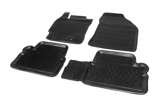 Rubber Floor Mats (4 pcs, Niken 3D) for Toyota Corolla 2007-2013 - image 1