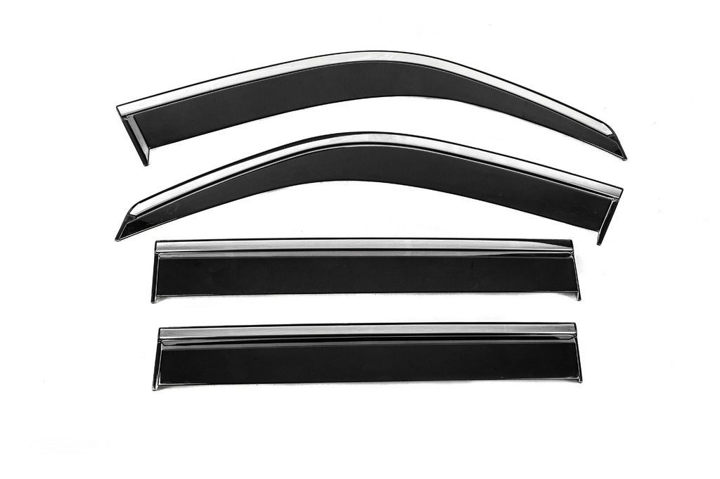 Window Deflectors with Chrome Trim Niken Luxury (4 pcs) for Lexus LX470 1998-2007 - image 1