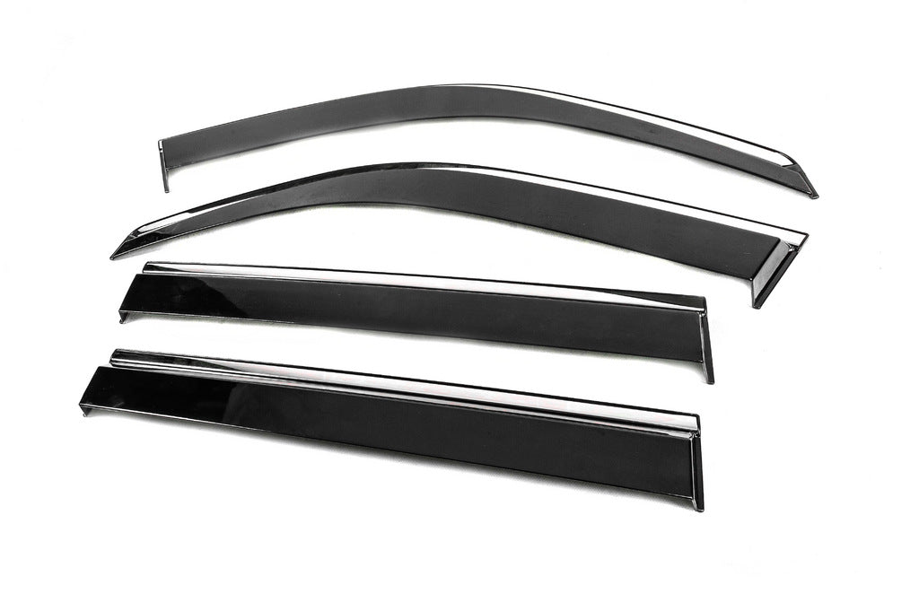 Window Deflectors with Chrome Trim Niken Luxury (4 pcs) for Lexus LX470 1998-2007 - image 2