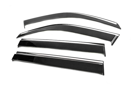 Window Deflectors with Chrome Trim Niken Luxury (4 pcs) for Toyota Land Cruiser 100 1998-2007 - image 2