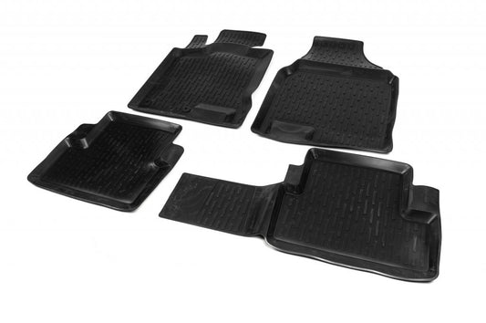 Rubber Floor Mats (4 pcs, Niken 3D) for Nissan Qashqai 2007-2010 - image 1