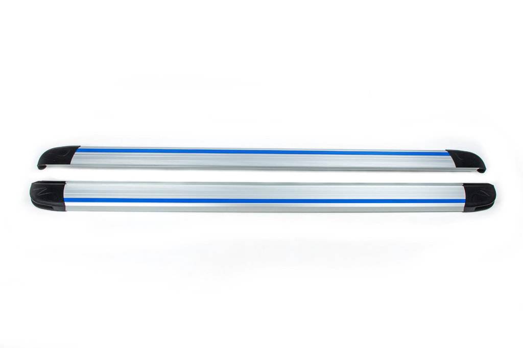 Lateral platforms Maya Blue-Gray (2 pieces, aluminum) for Volkswagen Touareg 2002-2010 - Reelken Auto