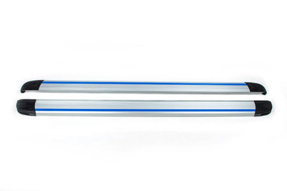 Lateral platforms Maya Blue-Gray (2 pieces, aluminum) for Volkswagen Touareg 2002-2010 - Reelken Auto