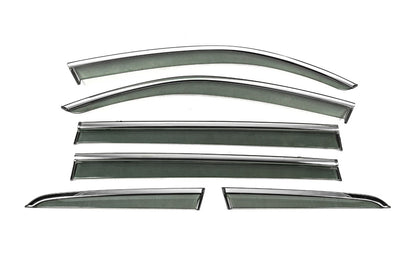 Window Deflectors with Chrome Trim Niken Luxury (6 pcs) for Volkswagen Atlas (Terramont) 2016- - image 2