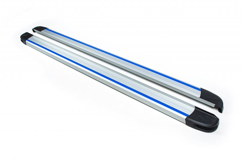 Side Steps Maya Blue-Grey (2 pcs, Aluminum) for Volkswagen Amarok 2010-2022 - image 1