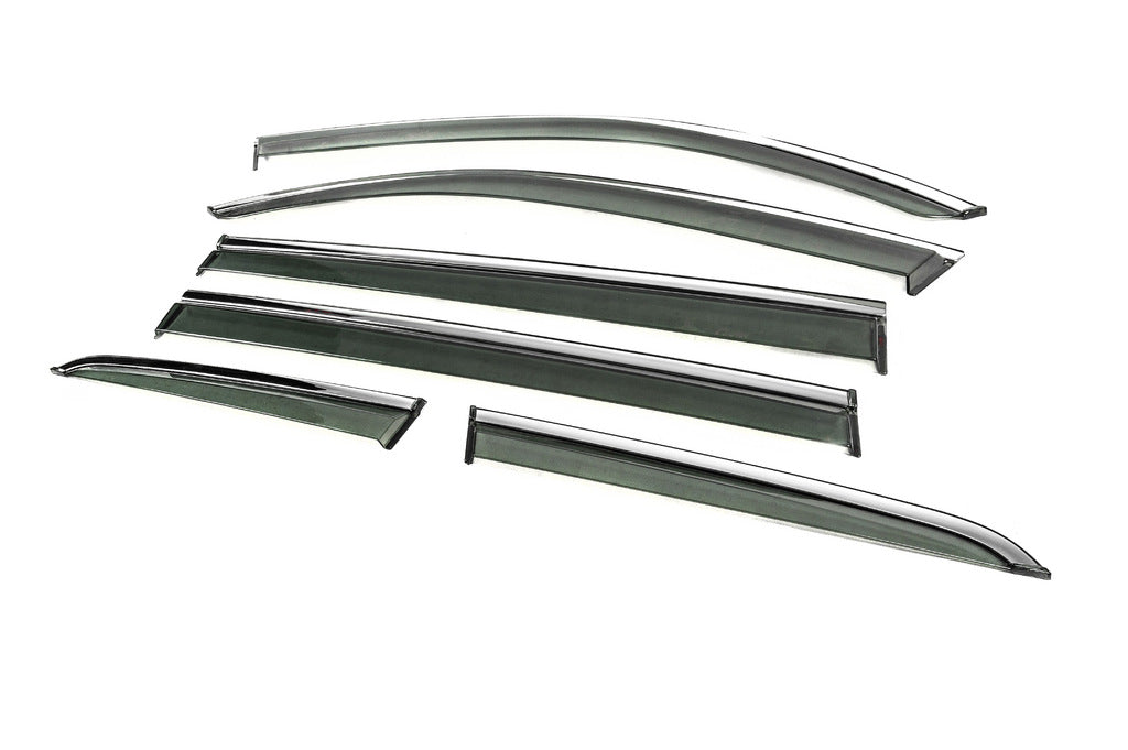 Window Deflectors with Chrome Trim Niken Luxury (6 pcs) for Volkswagen Atlas (Terramont) 2016- - image 6