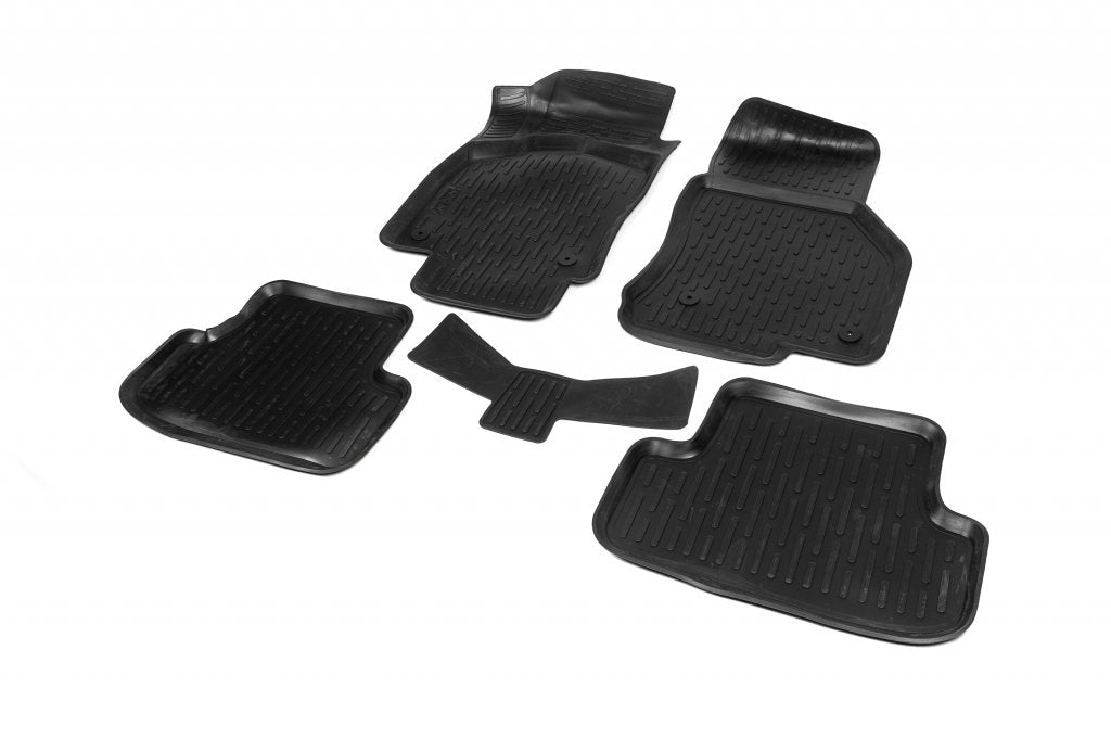 Rubber Floor Mats (5 pcs, Niken 3D) for Volkswagen T-Roc 2017-2025 - image 1