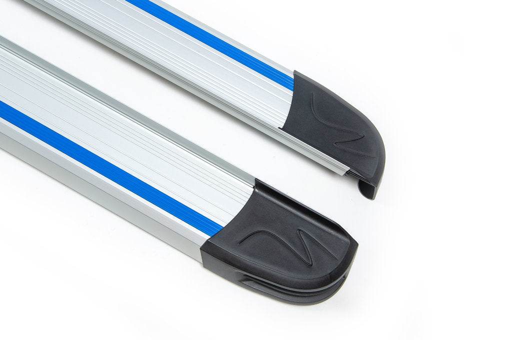 Lateral platforms Maya Blue-Gray (2 pieces, aluminum) for Volkswagen Touareg 2002-2010 - Reelken Auto