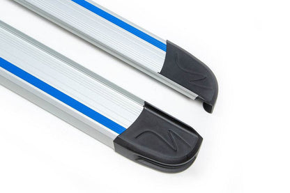 Lateral platforms Maya Blue-Gray (2 pieces, aluminum) for Volkswagen Touareg 2002-2010 - Reelken Auto
