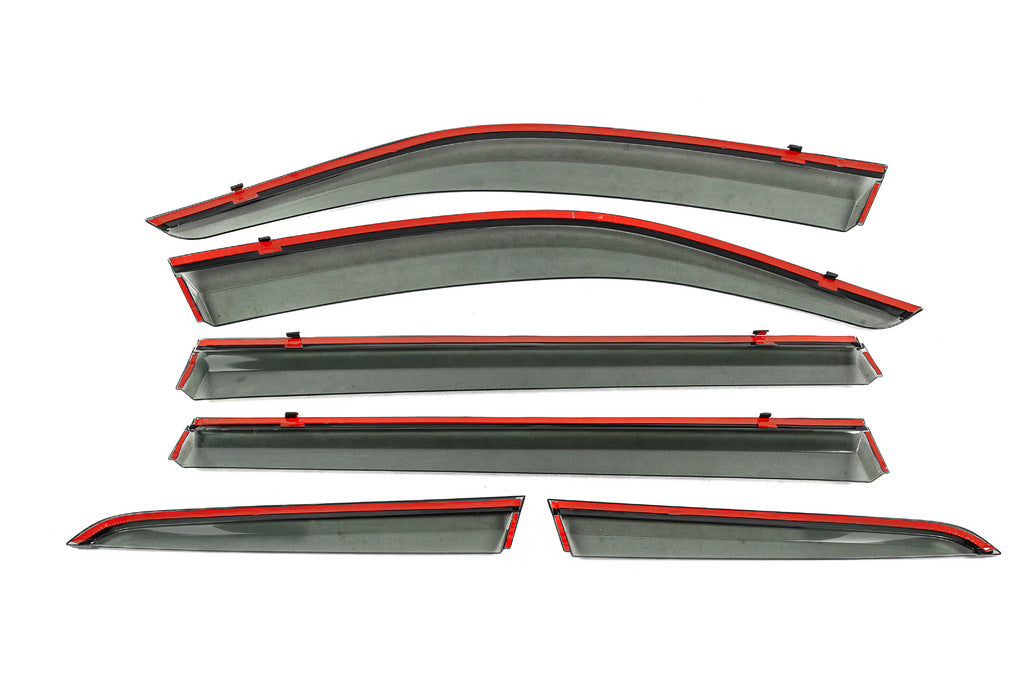 Window Deflectors with Chrome Trim Niken Luxury (6 pcs) for Volkswagen Atlas (Terramont) 2016- - image 7