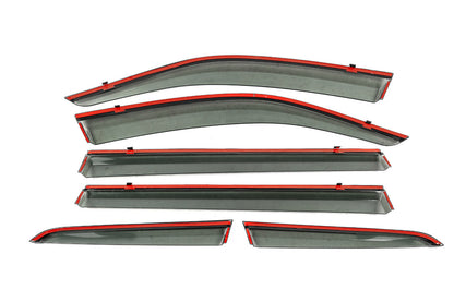 Window Deflectors with Chrome Trim Niken Luxury (6 pcs) for Volkswagen Atlas (Terramont) 2016- - image 7