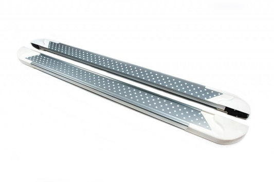 Side Steps Allmond White (2 pcs, Aluminum) for Citroen Nemo 2007-2017 - image 1