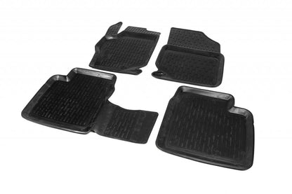 Rubber Floor Mats (4 pcs, Niken 3D) for Peugeot 301 2012- - image 1