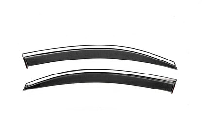 Window Deflectors with Chrome Trim Niken Luxury (2 pcs) for Volkswagen Caddy 2004-2010 - image 2